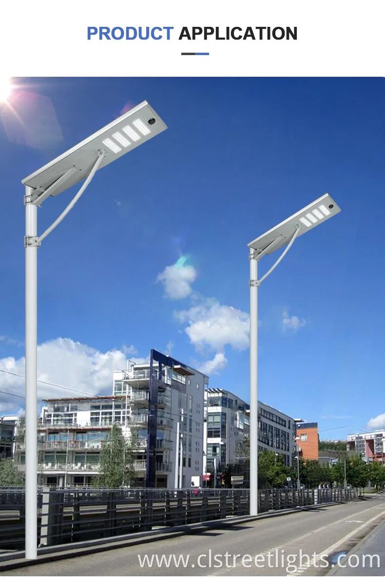 30W 40W 50W 60W All in One Intergrated Outdoor Solar LED Power Garden Street Light